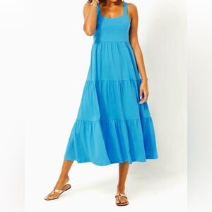 Lilly Pulitzer Blue Tiered Maxi Dress